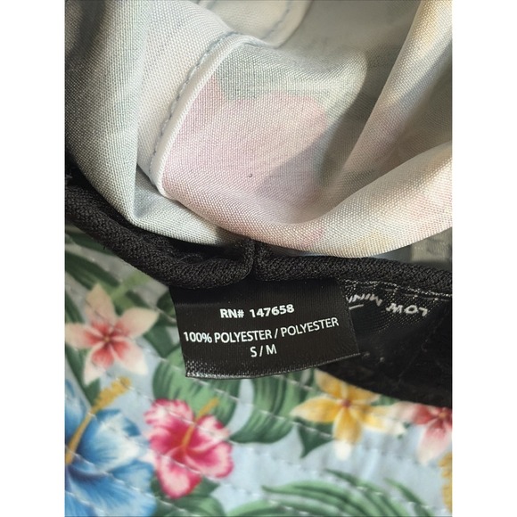 PUKKA Blue Hawaiian Tropical Palm Floral Flower Bucket Hat Accessory Adult S/M - Picture 11 of 11